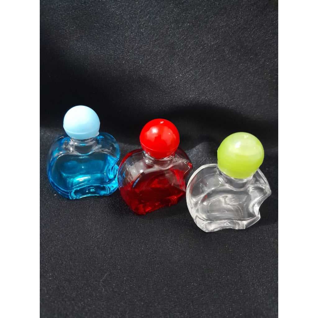 kit 10unid Mini Frasco de Vidro Maça coloridos /Apple porta perfume, essência, oleo