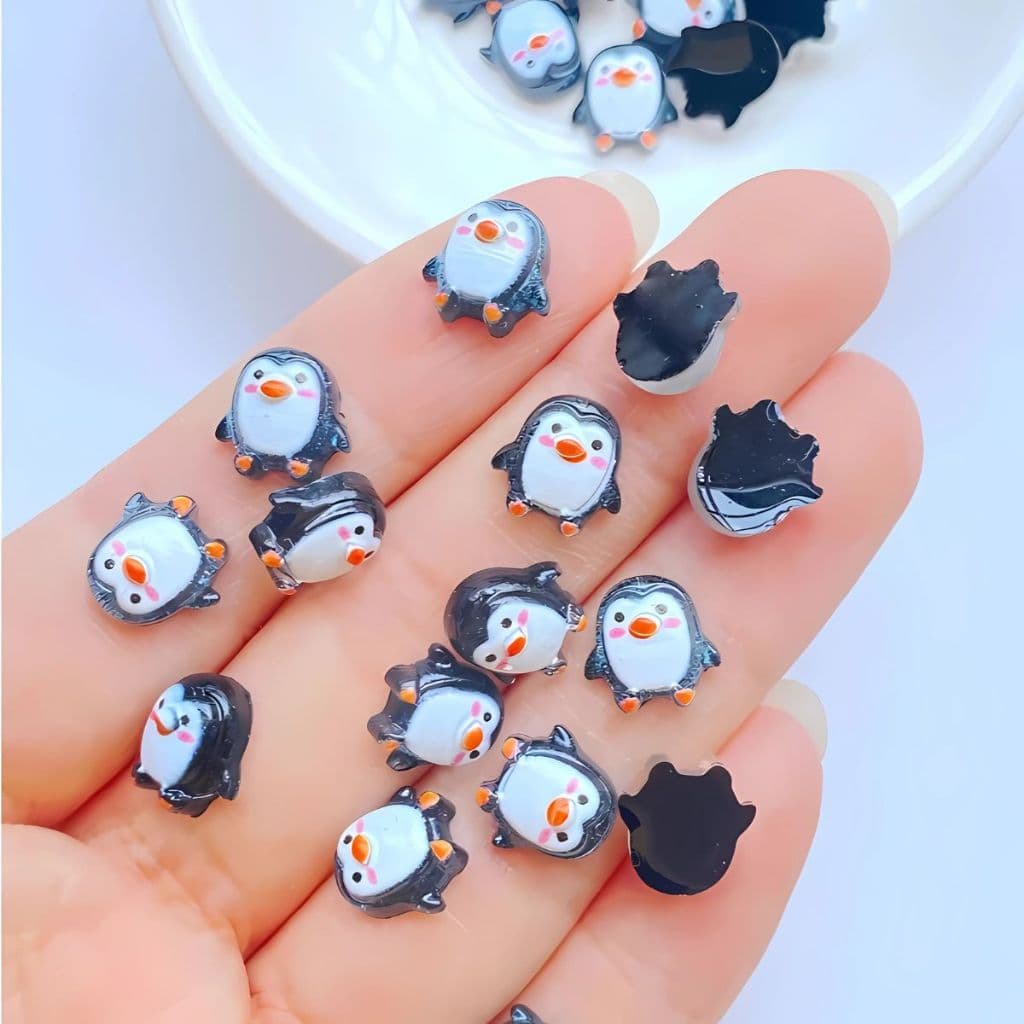 Kit 10 a 50 Miniatura Pinguim Terrário Maquetes Decoração Jardim