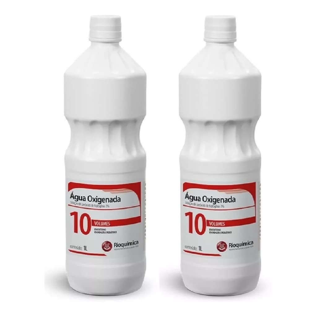 Kit c/2 Agua Oxigenada 10% 1 litro