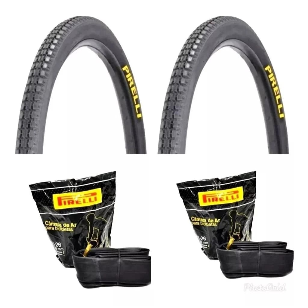 Par Pneus Primor Aro 26X1.1/2X2 + 2 Câmaras