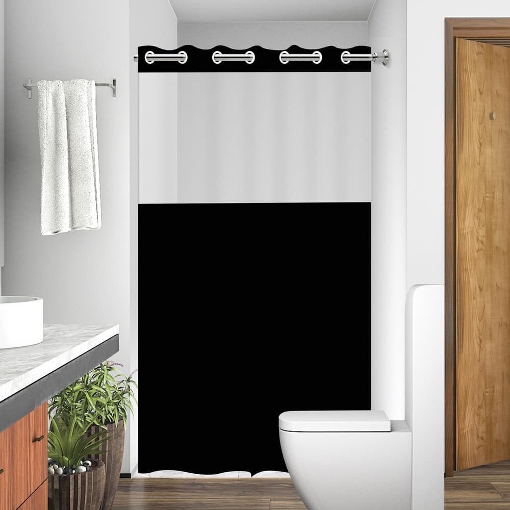 Cortina Box PVC Impermeável com Visor — Antimofo, Durável, Diversas Cores