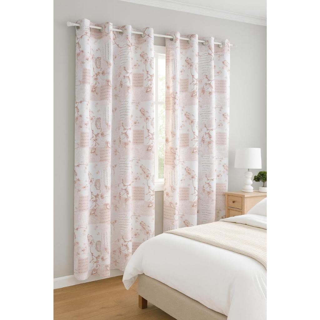Cortina Florida Grande 5,00x2,70 Cortina Piquet Estampada Texturizada Decoração Sala Quarto Grossa
