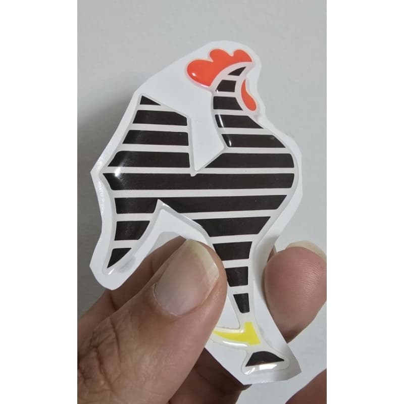 Adesivo Galo Atlético Mineiro Resinado 3D Premium 9x6 cm Automotivo Moto Notebook Capacete Resistente Água Sol