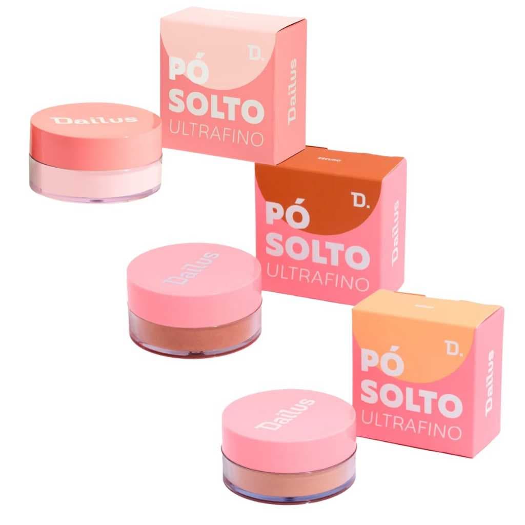Pó Facial Solto Ultrafino Não Acumula Não Craquela Vitamina E Dailus