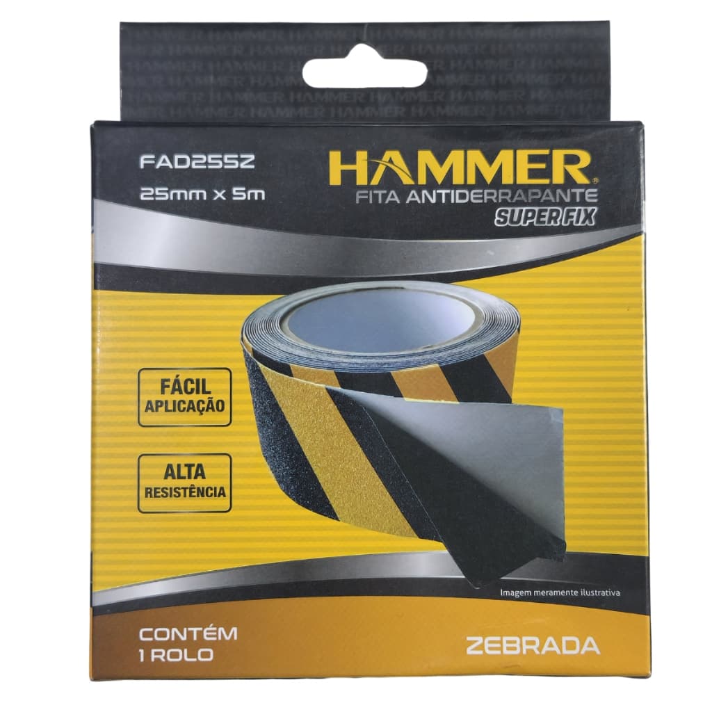 HAMMER Fita Antiderrapante Zebrada 25x500cm