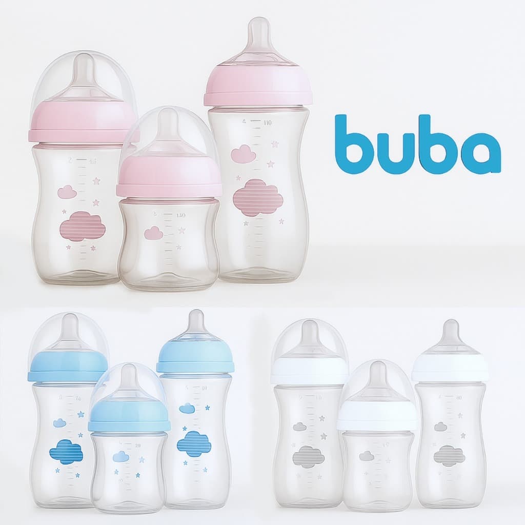 kit mamadeira easy flow bico pétala super soft anticólica BUBA
