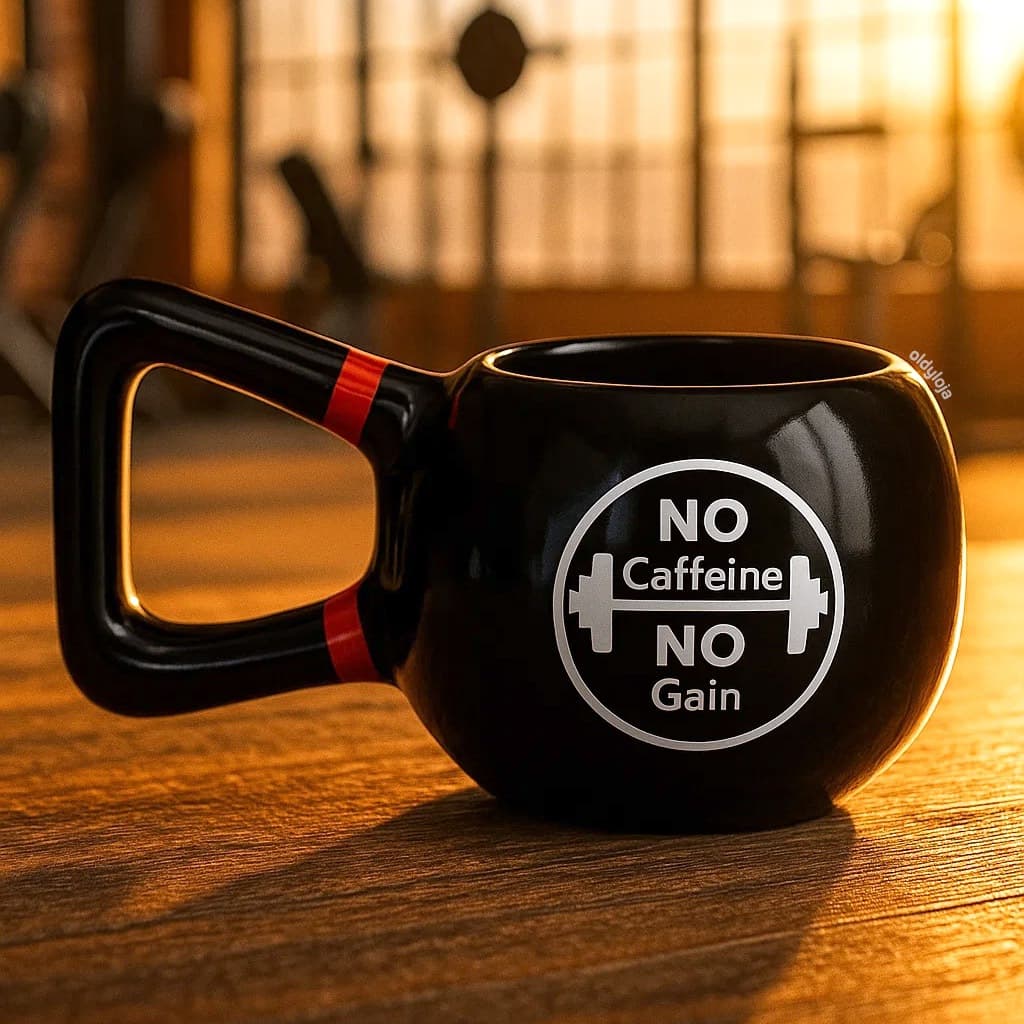 Caneca Peso Academia Crossfit Funcional Fitness Kettlebell 400ml Cerâmica Canecas Diferentes