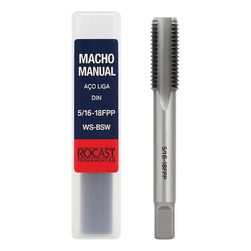 Jogo De Macho Aço Liga 5/16 - 18 Fios Bsw Rocast