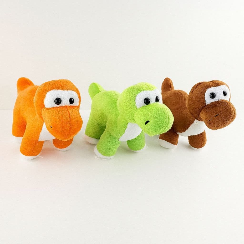 Kit 3 Urso De Dinossauro de Pelúcia Infantil – Trio Decorativo para Quarto e Presentear