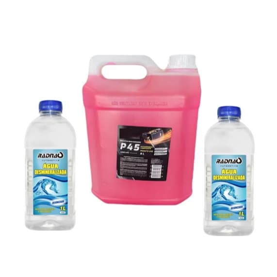 KIT DUAS AGUAS PARA RADIADOR 1L+ADITIVO ROSA 5L