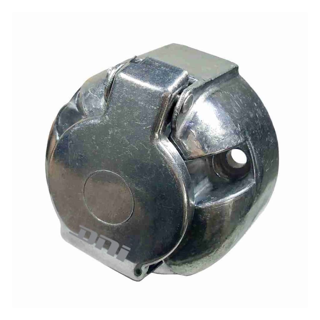 Tomada de Engate DNI 8326 12/24V 6 Vias Redondo Femea - Alumínio