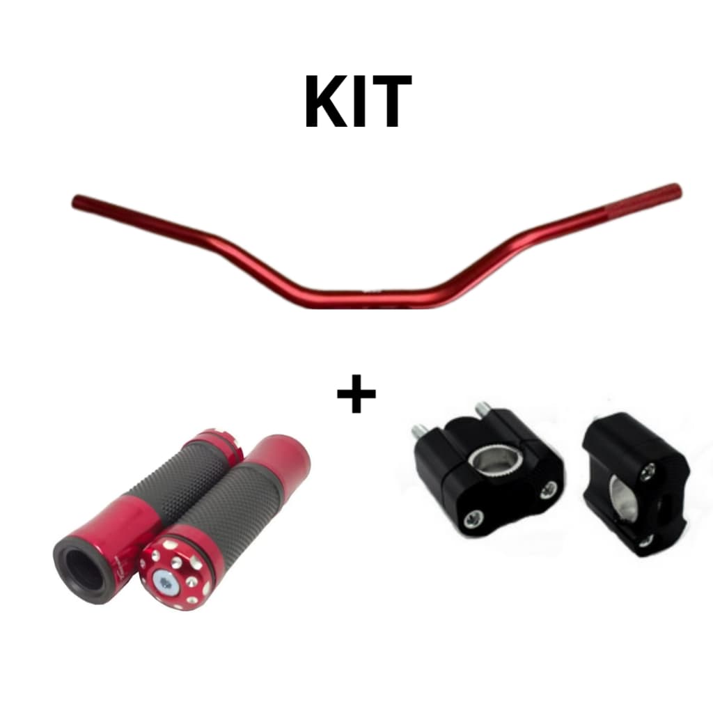Guidão Esportivo Para Moto Universal Envio Rápido + Alongador De Guidom Moto 26MM + Manopla Punho Esportiva De Alumínio