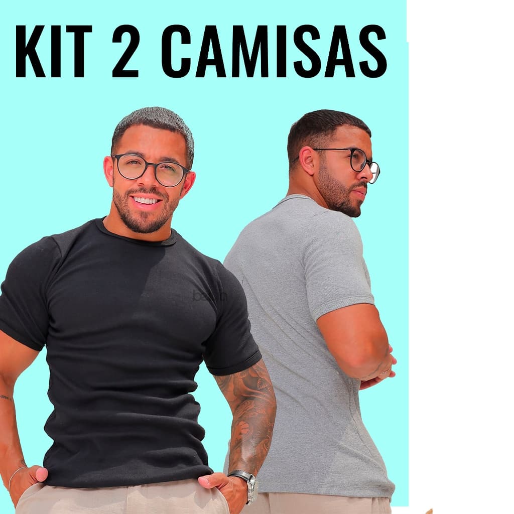 Kit 2 Duplo Efeito – Camiseta Canelada para un Estilo que Impone
