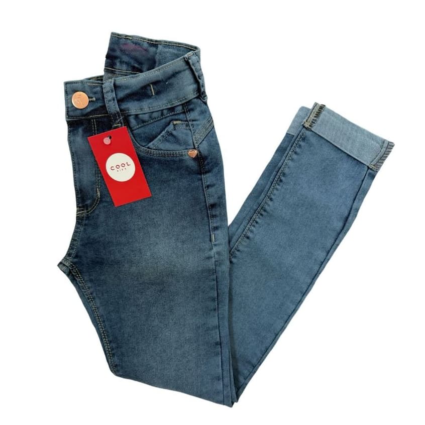 Calça Jeans infantil Cintura Alta Juvenil Femenina-Meninas Skinny 10 12 14 e 16 Anos pronta entrega