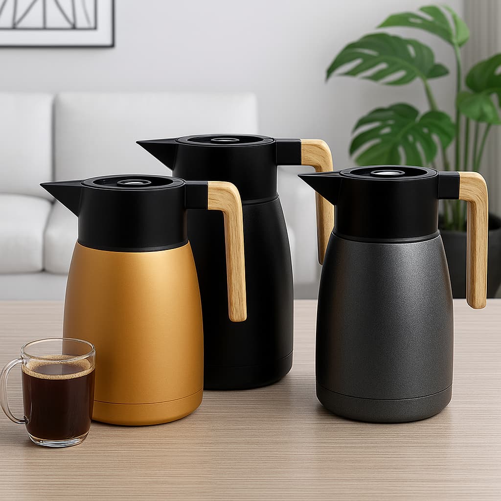 Garrafa Térmica Parede Dupla Cafeteira Café Chá Tereré Bebidas Frias E Quentes 1 Litro