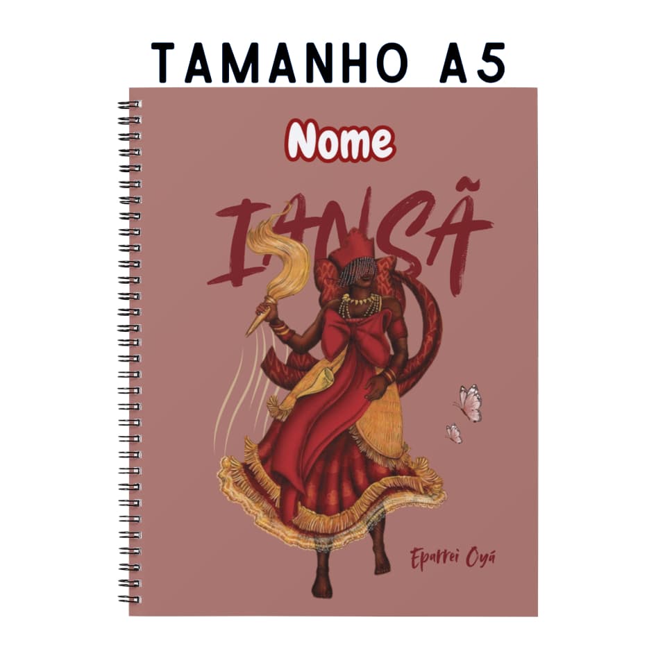 Caderno Personalizado Orixá Iansã Oyá - Tamanho A5