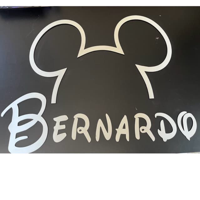 Painel Mickey Personalizado Tema Mickey Mdf Branco