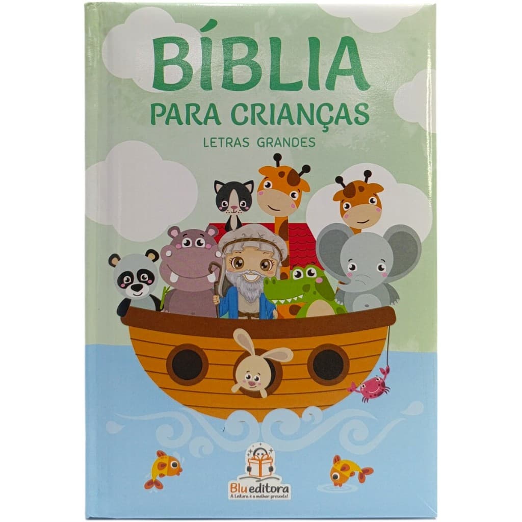 Bíblia para Crianças -Verde - Novo e velho testamento - Bíblia para primeira infância - presente Blu