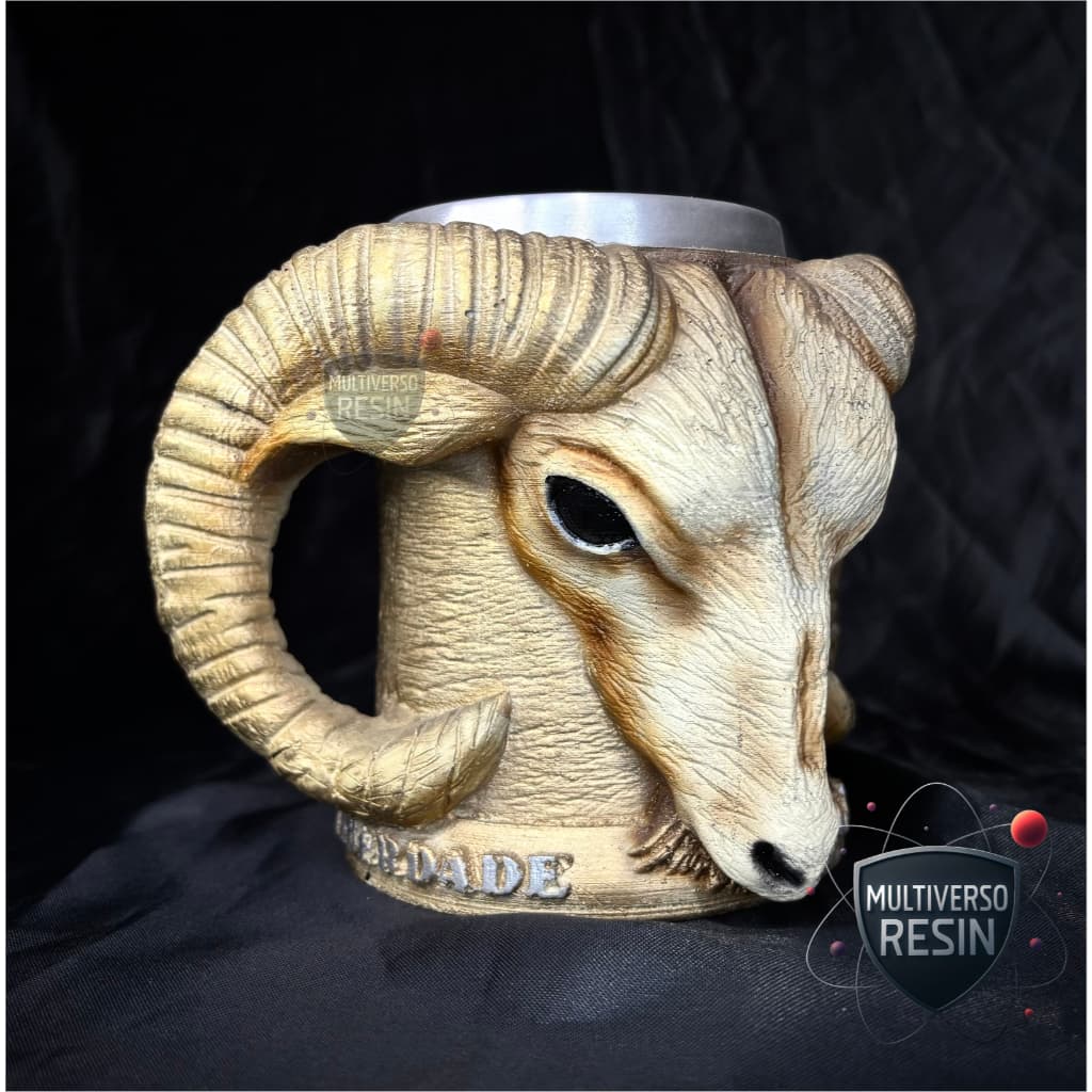 Caneca/Copo Bode Maçonaria Fraternidade Igualdade Liberdade 3D