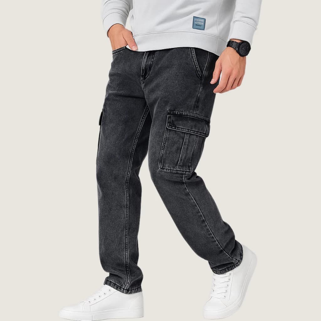 Calça Cargo Bolso Lateral Skatista Street Urbano Streetwear Boca Larga Estilo Rua