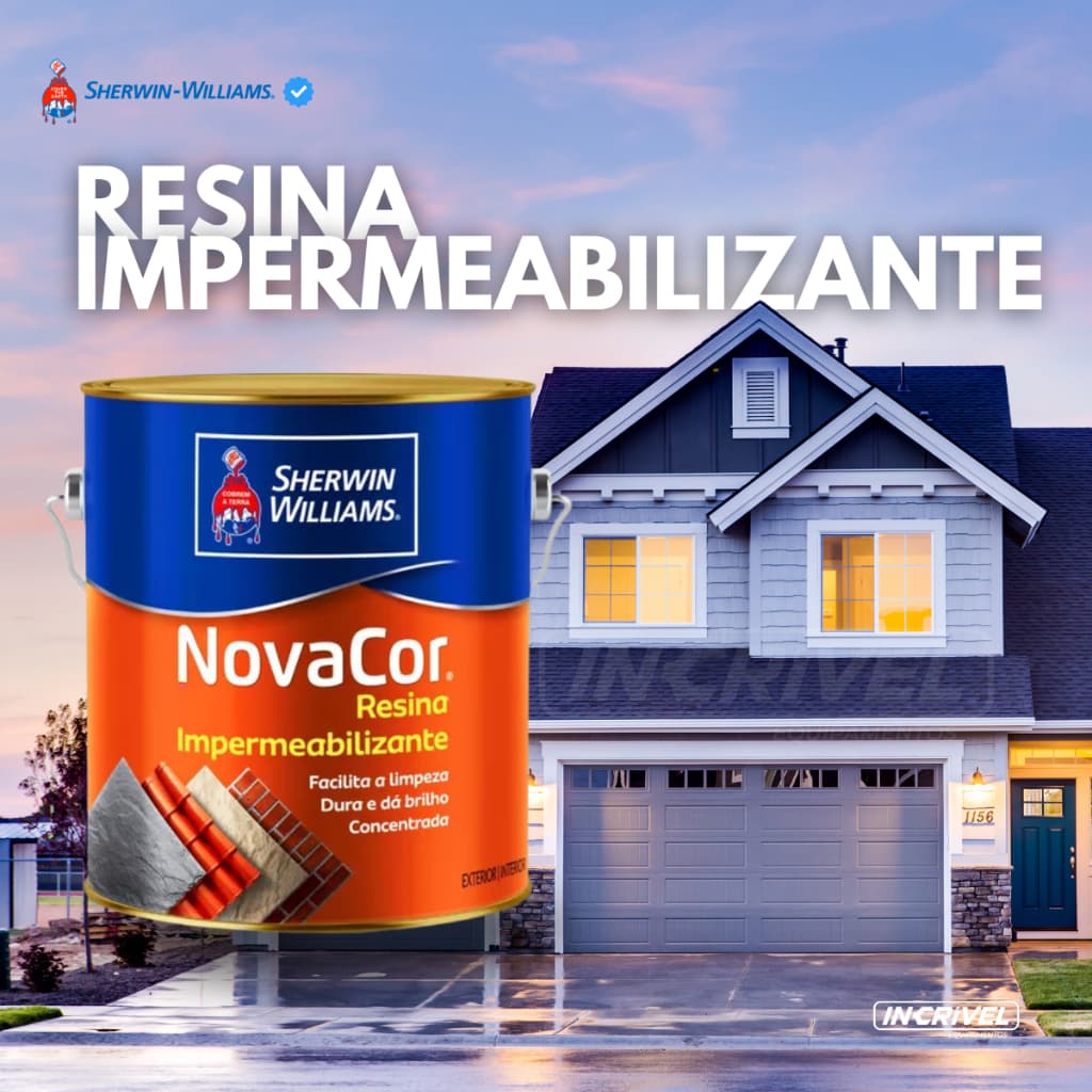 Resina Impermeabilizante Interior Exterior Brilhante Secagem Rápida 3,6lts Telhados Lajes Pedras