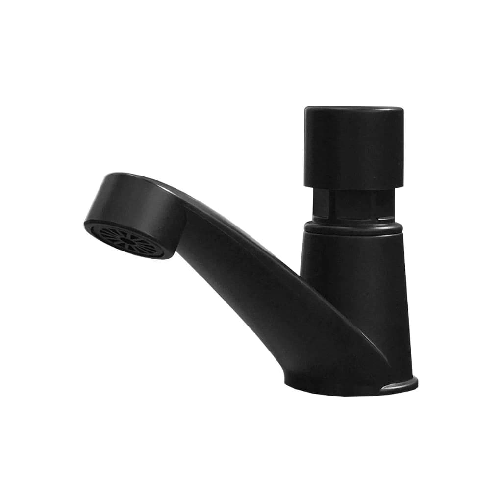 Torneira Automática Preta Luxo Abs Banheiro Lavabo Pia Com Termporizador