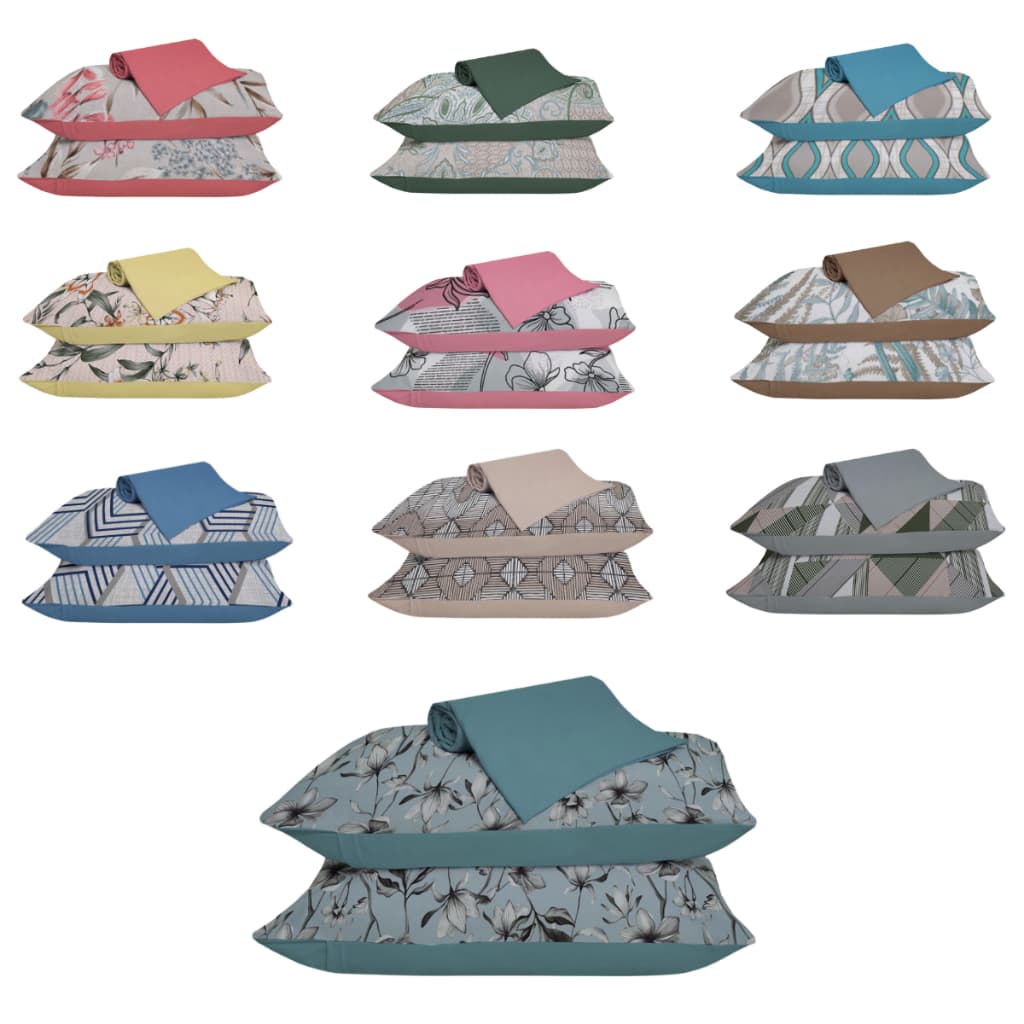 Jogo De Lençol Cama Queen 3 Peças Com Elástico 100% Algodão Malha - Kit Lençol e Fronha Casal Queen