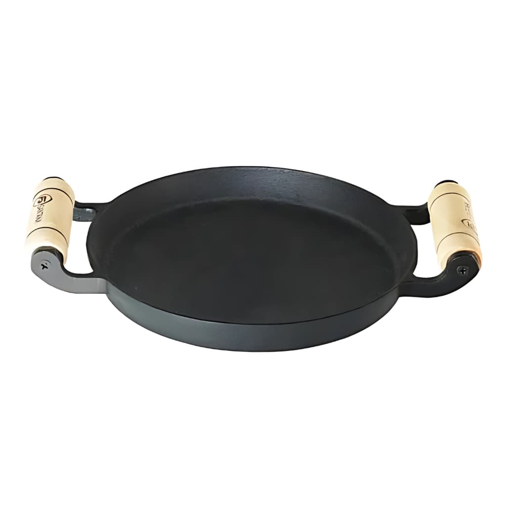 Chapa de Ferro Fundido 22cm Santana com Cabo de Madeira