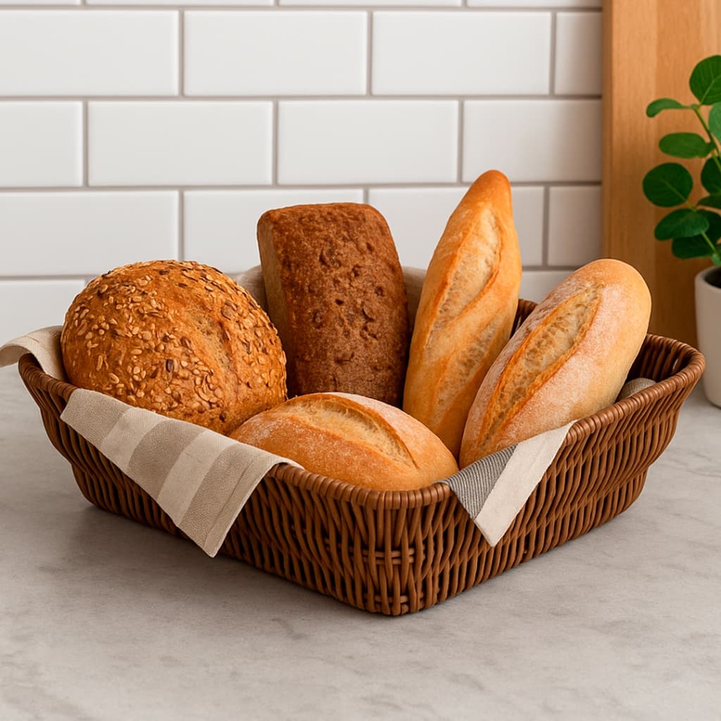 Cesto de Frutas Plástico 3 Modelos – Retangular e Redonda – Fruteira de Mesa
