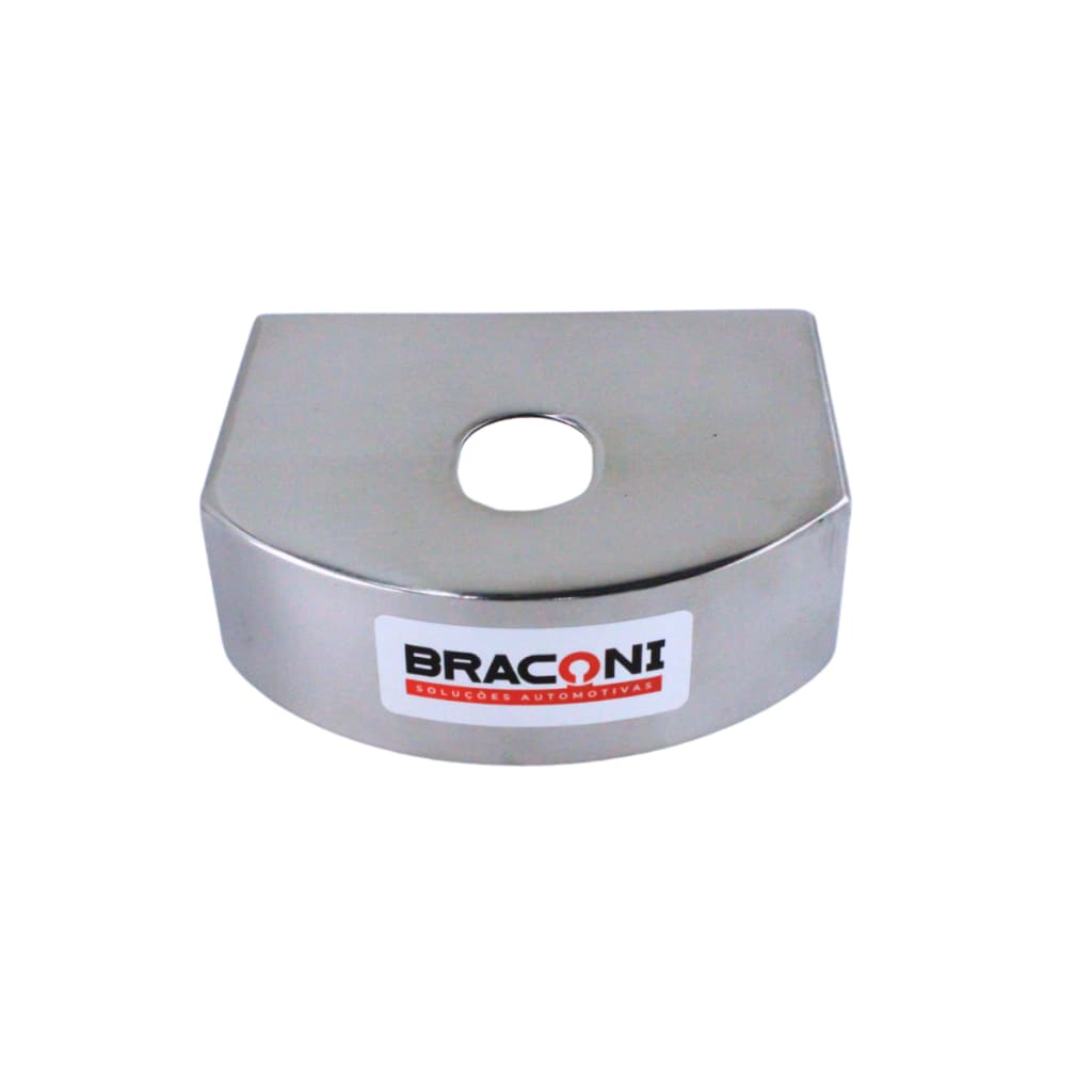 Capa Proteção 90mm Para Engate Reboque Acabamento Inox