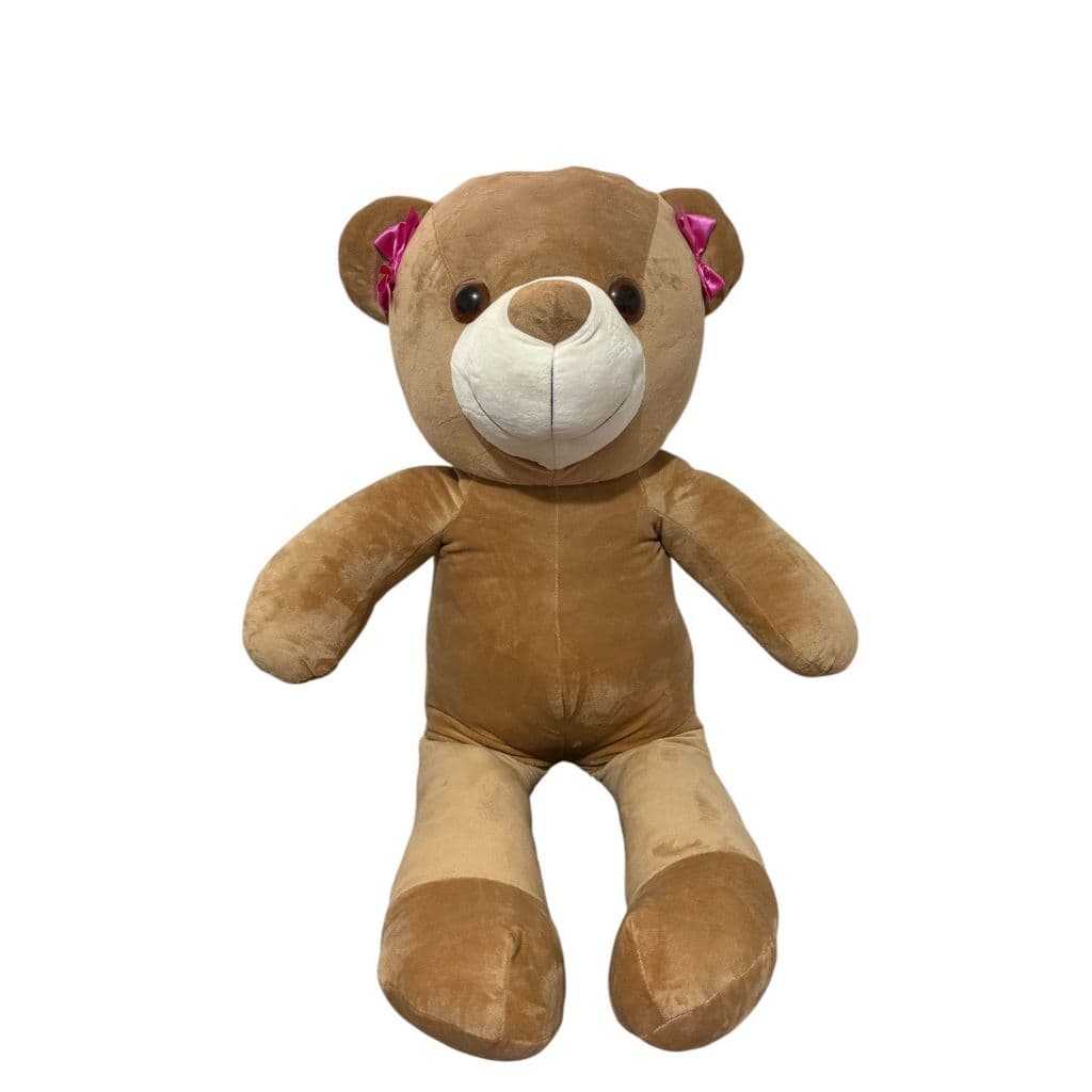 Urso de Pelúcia Biel Grande 1,00 m Gigante Macio Teddy com Laço