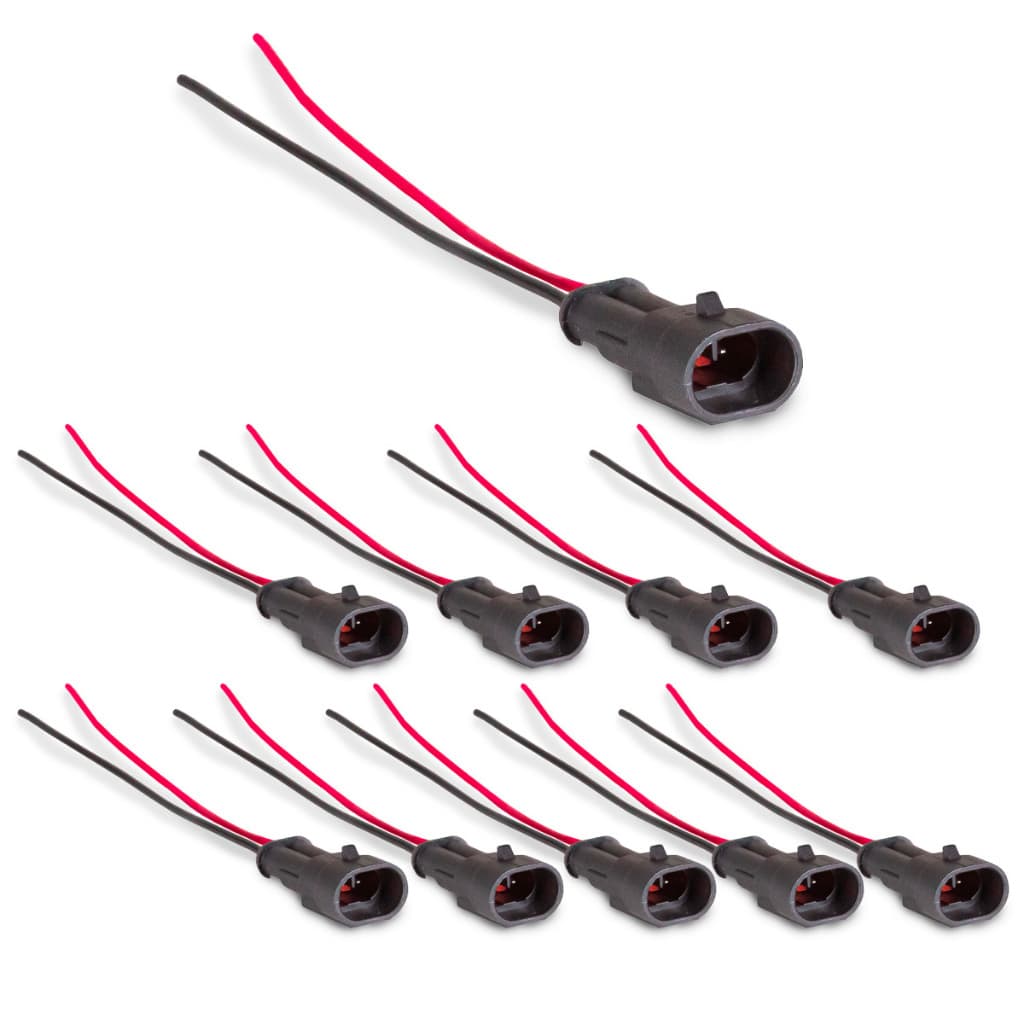 Kit 10 Conector Selado Universal Macho 2 Vias (2062) Tarponn