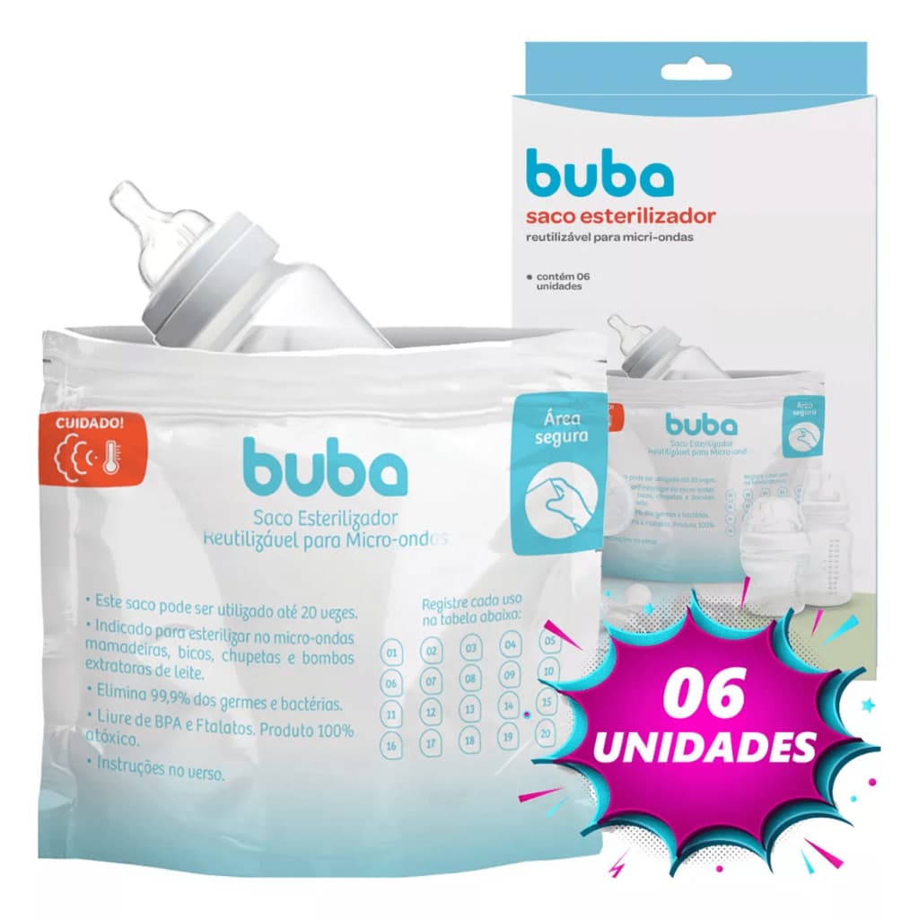 Saco Esterilizador Reutilizável Para Micro Ondas Buba saco buba