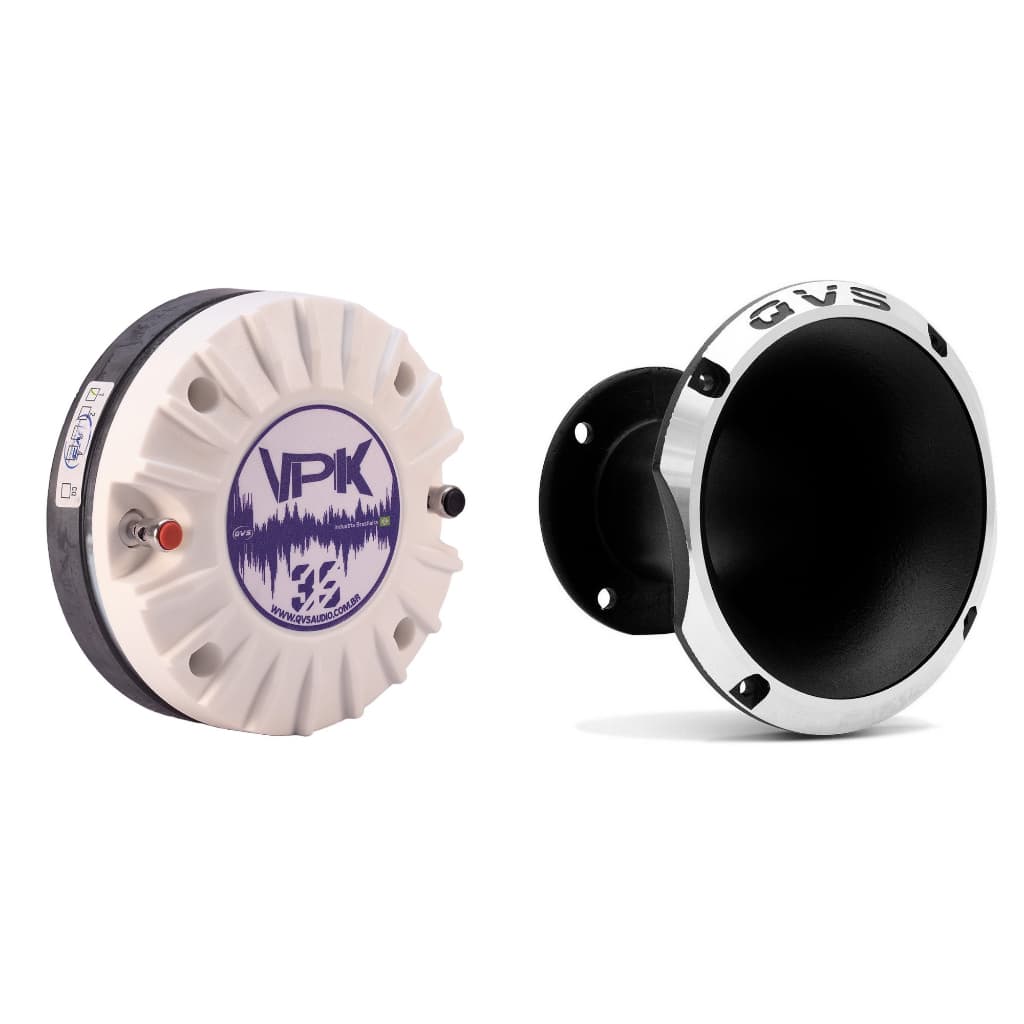 Driver TI QVS 35VPK 150W Rms Titanio + Cone QVS 1450 Som Automotivo Som Profissional Line Array