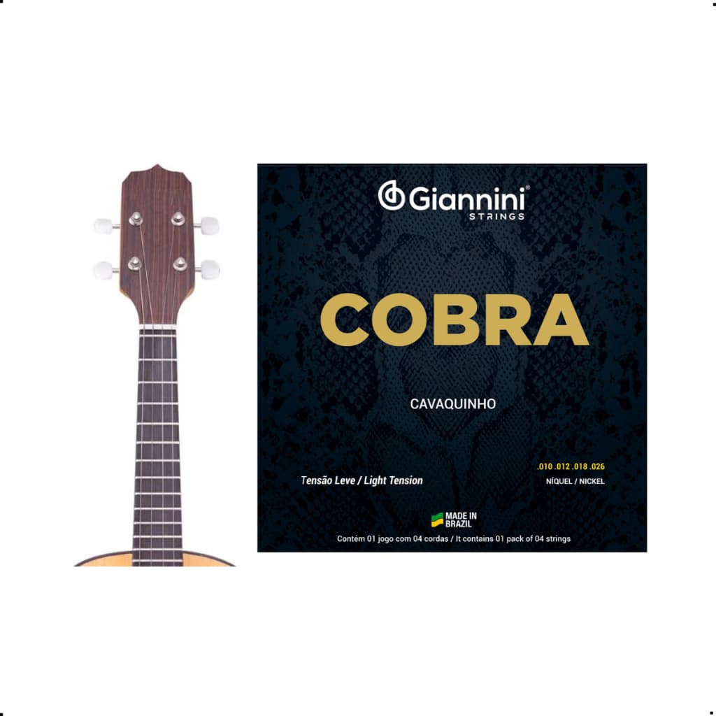 Encordoamento Cavaco Giannini Cobra Níquel Tensão Leve