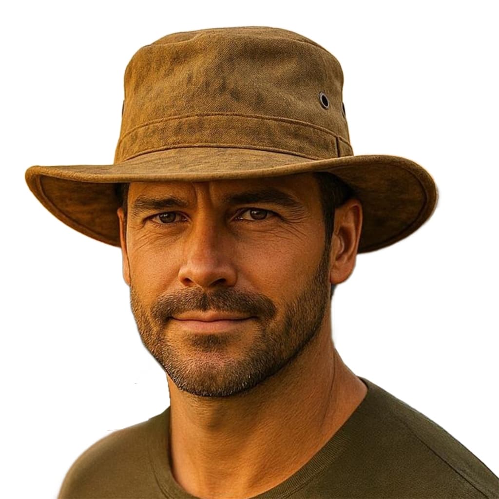 Chapéu De Lona Claro Sem Detalhe Pescador Cowboy Rodeio Country Sertanejo