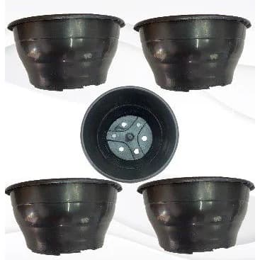 Kit Vasos Plástico Cuia - Preto
