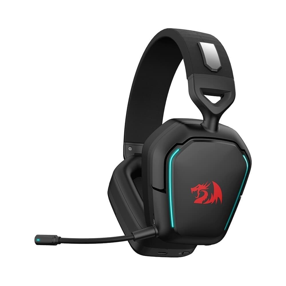 Headset Gamer Sem Fio Redragon Mira, RGB, 7.1, Drivers 40mm, Bluetooth, P2, Preto