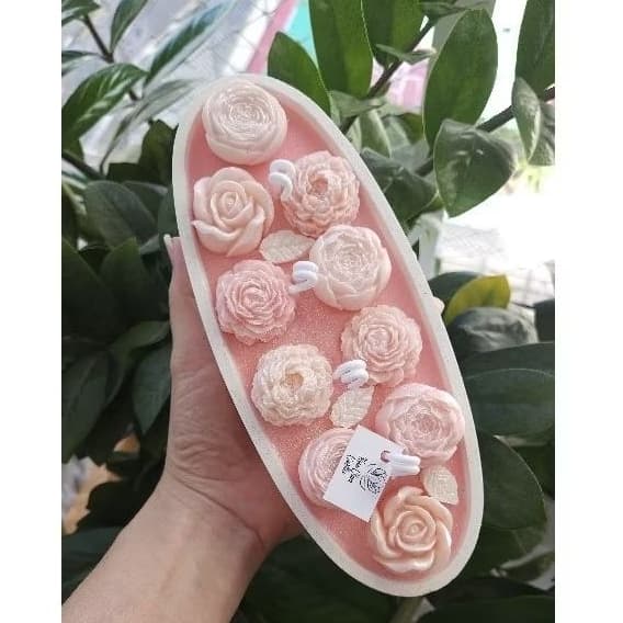 Vela aromática barquinha 22cm em cimento estrutural/ vela perfumada/ vela decorativa/ presente dia das mães / namorados