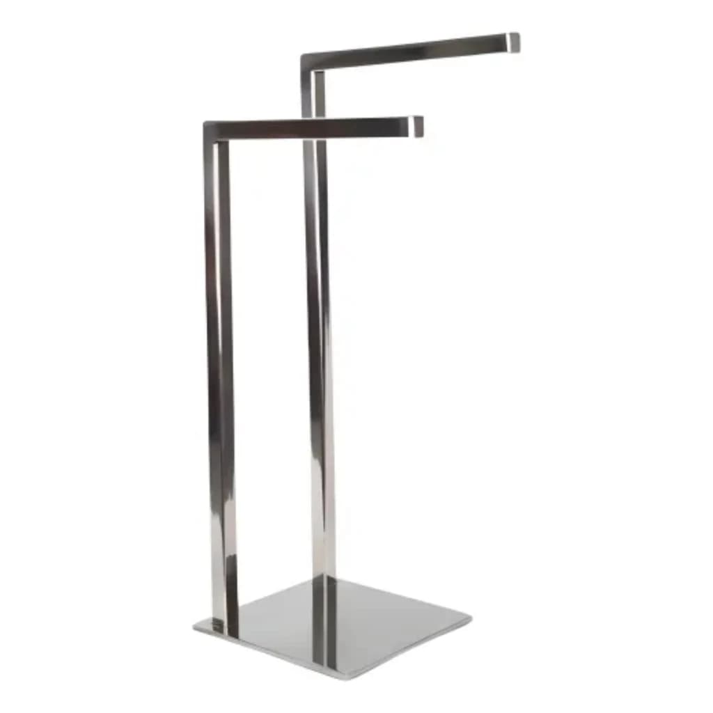 Toalheiro Porta Toalhas De Pia Lavabo Quadrado Duplo Inox