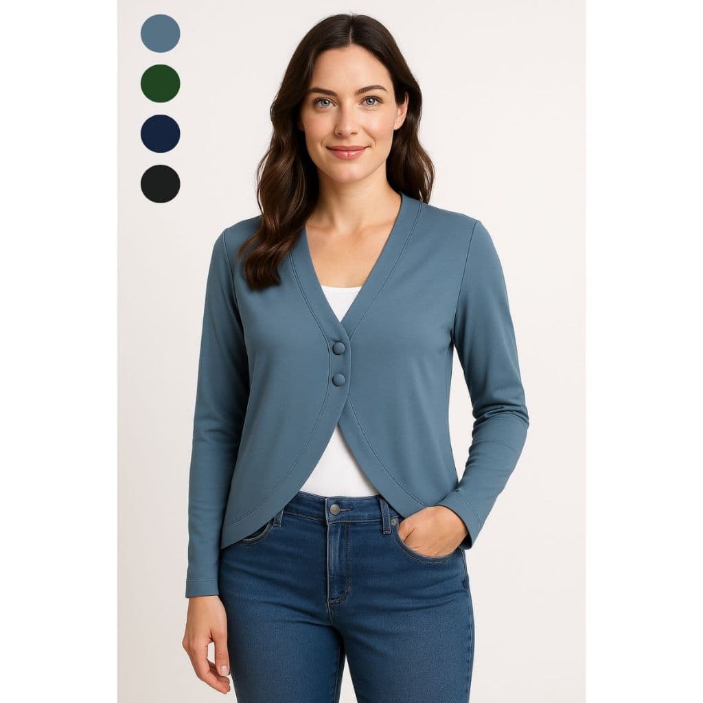 Cardigan Casaquinho Feminino de Moletinho Meia Estação Casaco