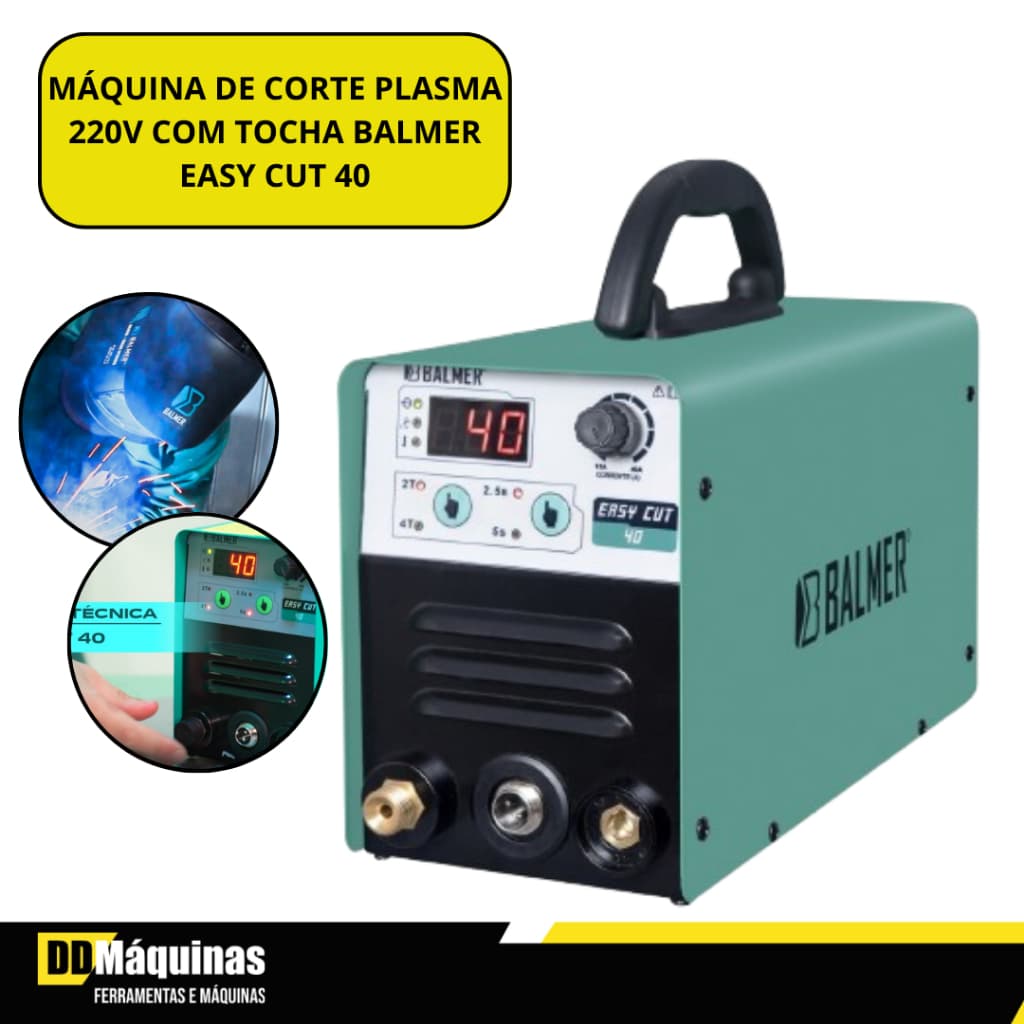 Máquina de Corte Plasma 220V com Tocha Easy Cut 40 - Balmer
