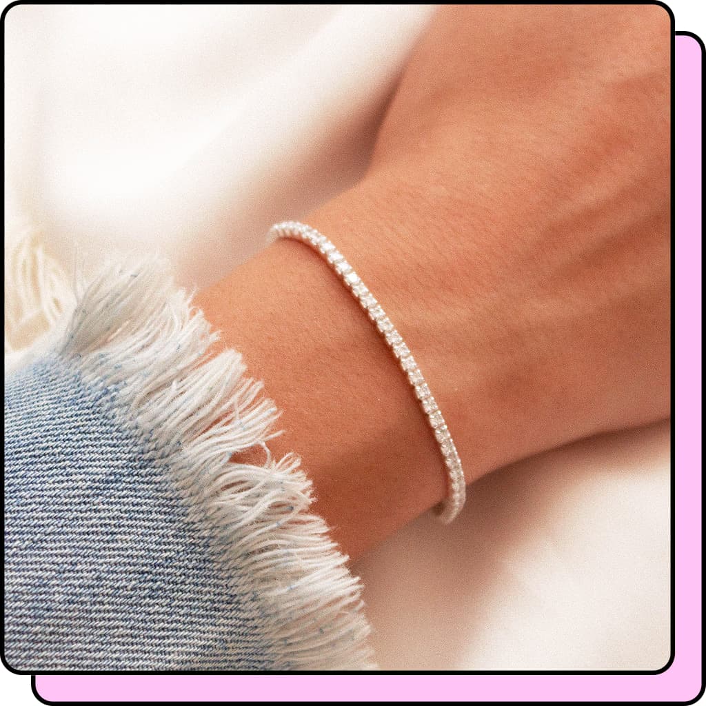 Pulseira Riviera Prata 925 Banhada Feminina Zircônia