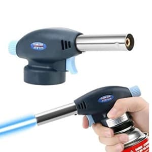 Maçarico Profissional Portátil Multiuso Para Culinária Controle Manual Gás Recarregável