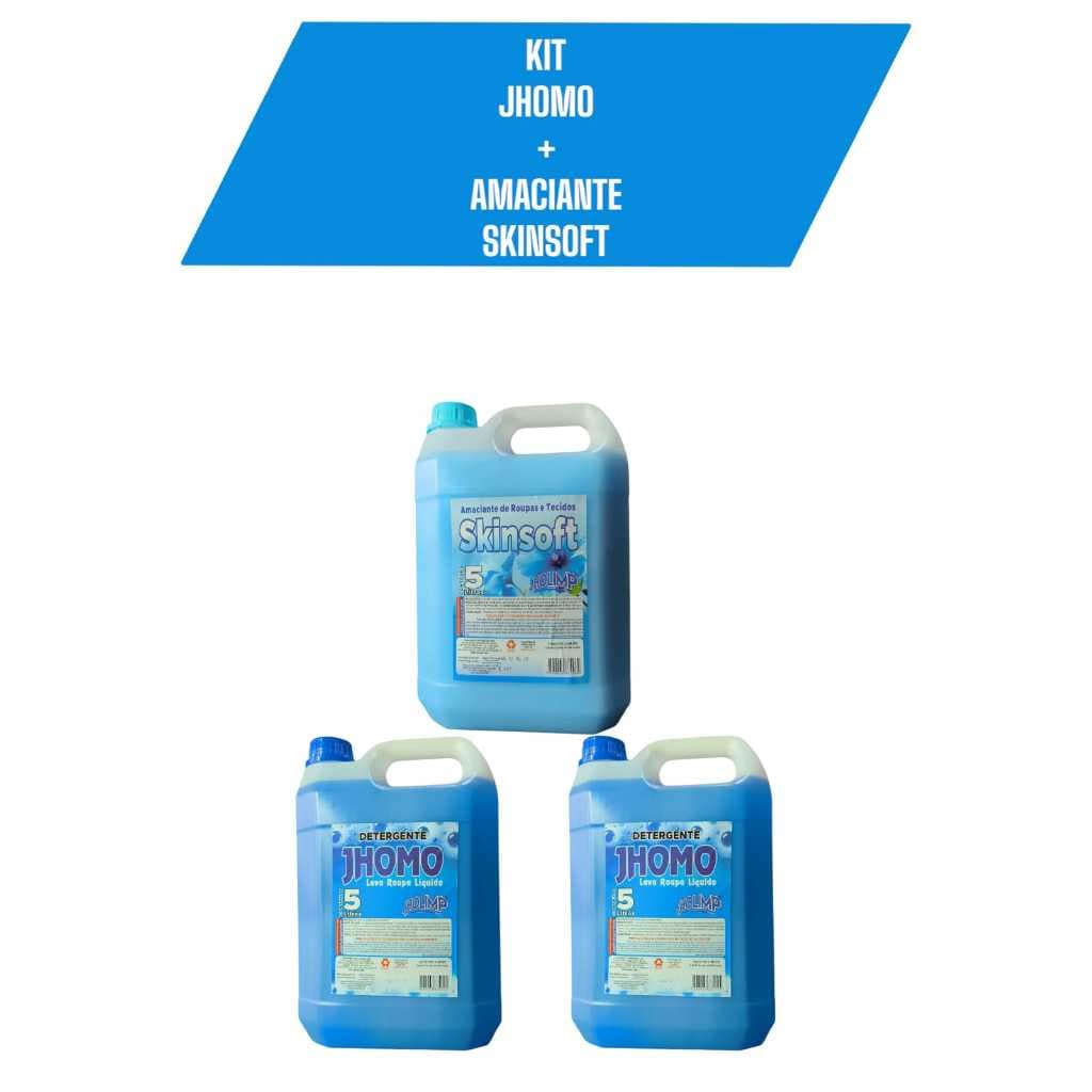 Kit 2 Jhomos 5L+ 1 Amaciante Azul Skinsoft 5L