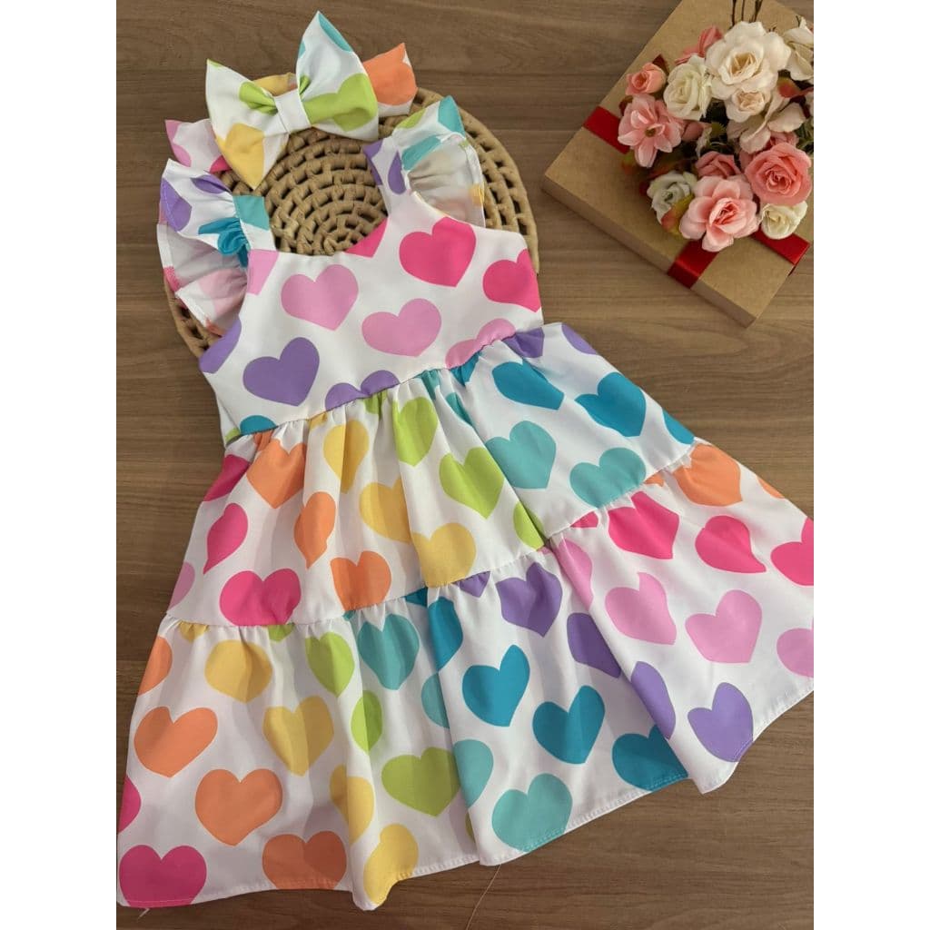 Vestido Infantil Menina tematico barbie pink stitch girassol criança aniversario  casual luxo  Festa