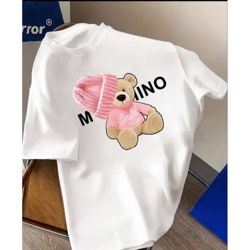Camisa Camiseta URSO SMILE Alto Estilo Confortável Estilosa Excelente Acabamento Gola Redonda 100% Algodão