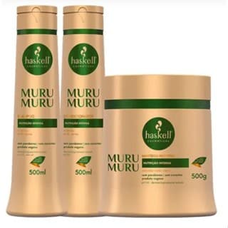 Kit Haskell Murumuru Shampoo 500ml + Condicionador 500ml e Máscara Manteiga Nutritiva 500gr - novo
