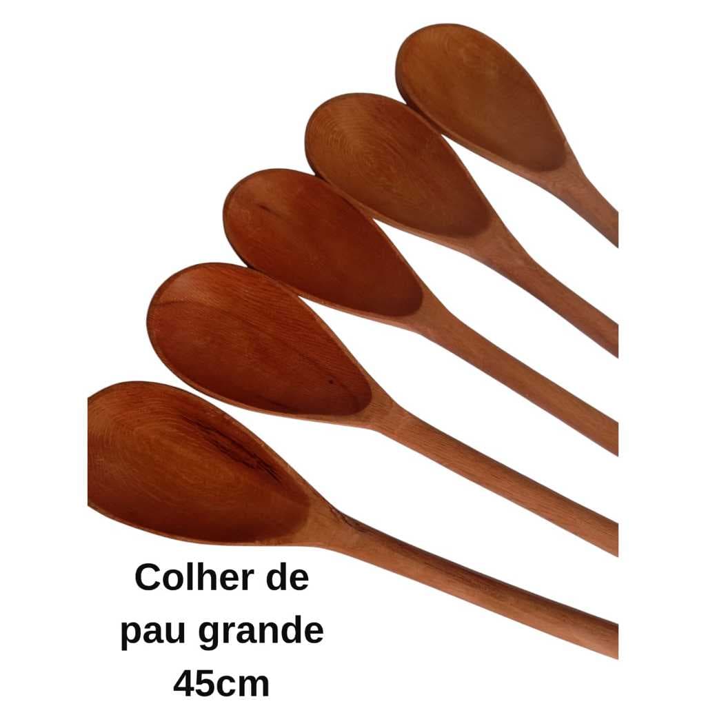 COLHER DE PAU GRANDE 45CM / COLHER DE MADEIRA GRANDE 45CM