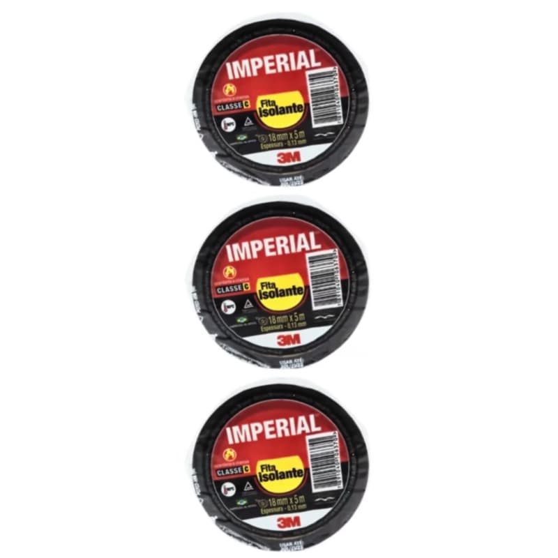 KIT FITA ISOLANTE 3M IMPERIAL COM 3 PEÇAS 5 METROS